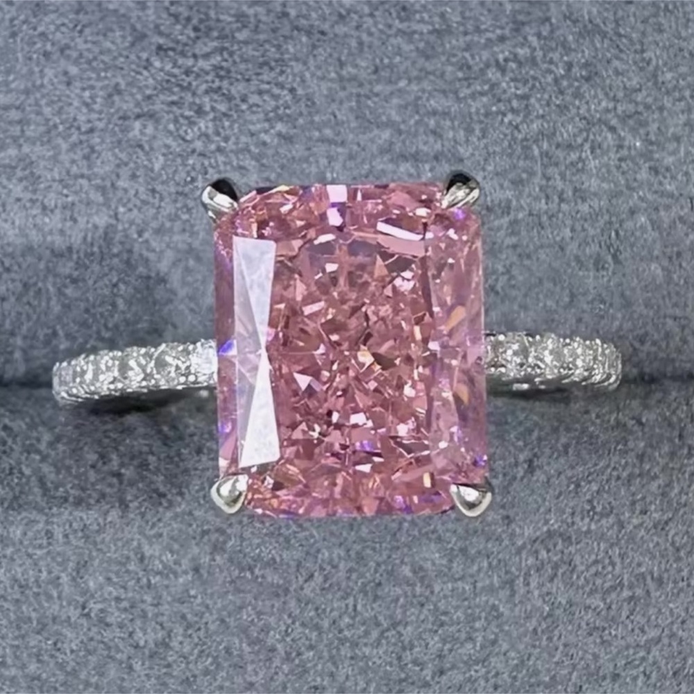 18k 3ct Pink Sapphire Ring - Picture 5 of 12